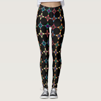 Colorful Flower Pattern Leggings