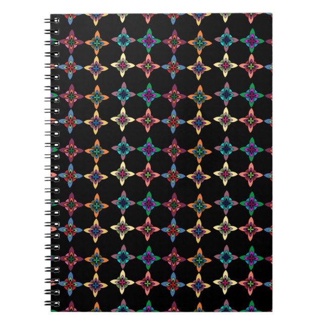 Colorful Flower Pattern Notebook (Front)