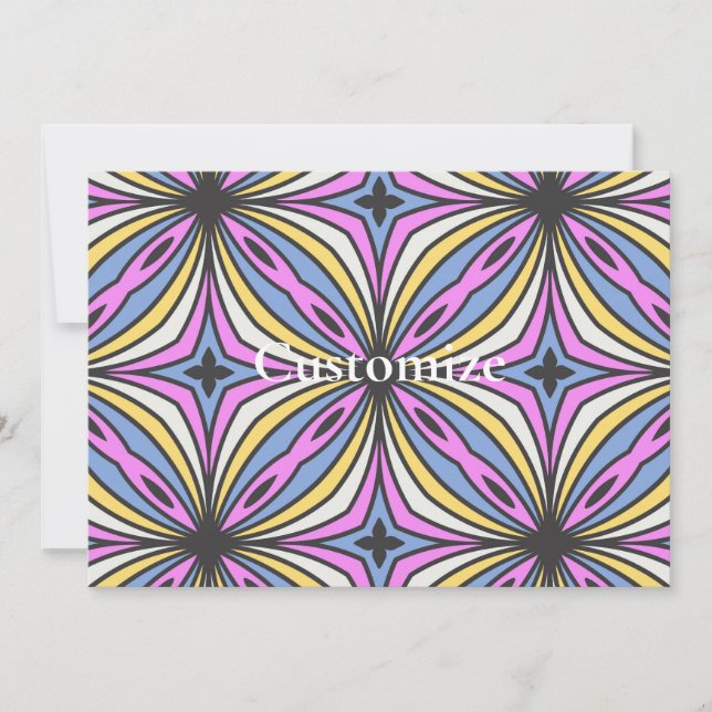 Colorful Flower Petals  Thunder_Cove Invitation (Front)