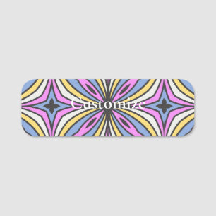 Colorful Flower Petals Thunder_Cove Name Tag