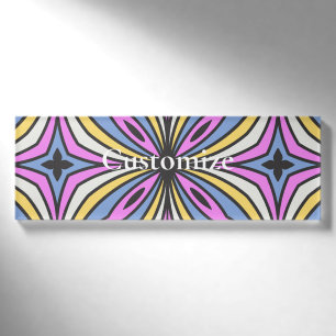 Colorful Flower Petals Thunder_Cove Name Tag
