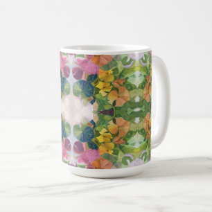 Colorful Flower Petals Watercolor Pattern Painting Coffee Mug