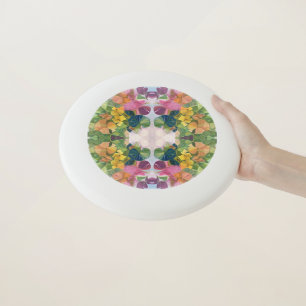 Colorful Flower Petals Watercolor Pattern Painting Wham-O Frisbee