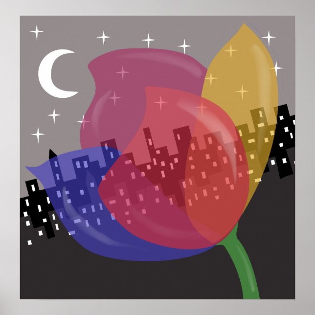 Colorful Flower Poster (Front)