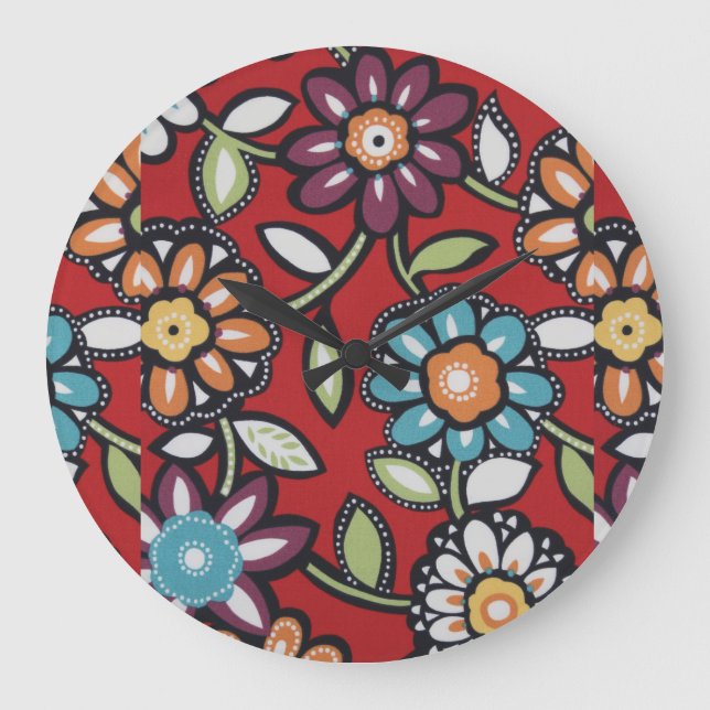 colorful flower power clock (Front)