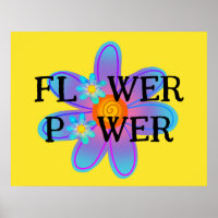 Colorful Flower Power Poster
