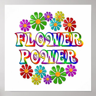 Colorful Flower Power Poster