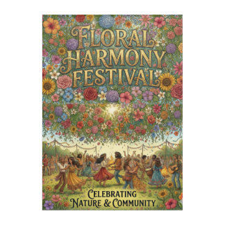 Colorful Flower Sky Party – Joyful Nature & Humans Acrylic Print