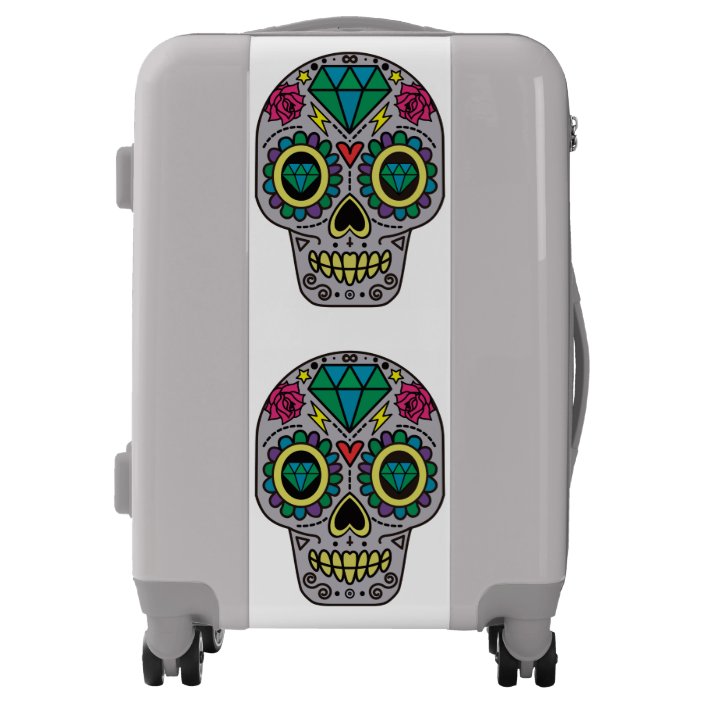 it luggage candy skull