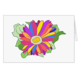 Colorful Flower Sunflower Autograph Congrats Cards