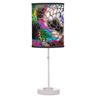 Colorful flower table lamp