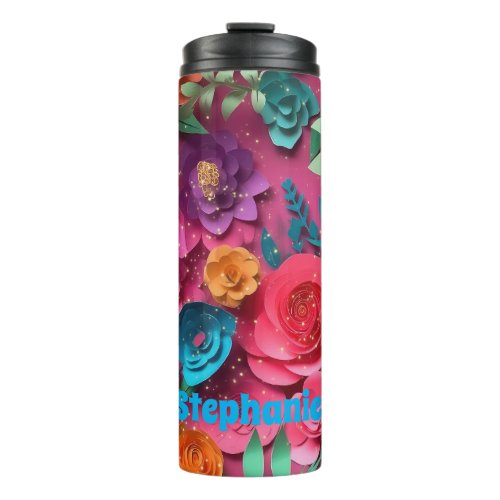 Colorful Flower  Thermal Tumbler
