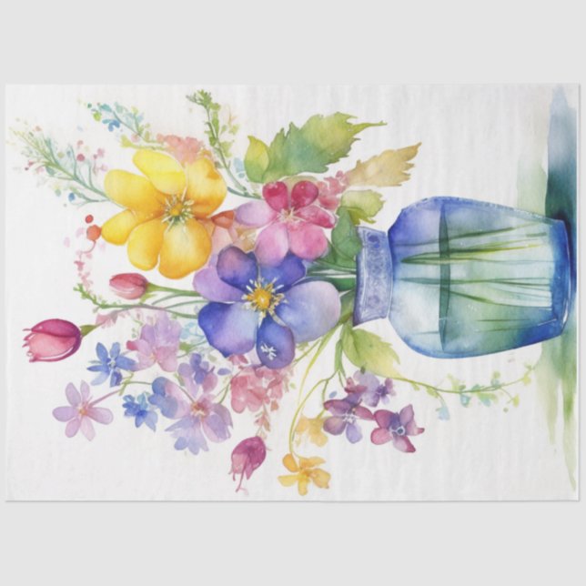  Colorful Flower Tissue Paper (Front)
