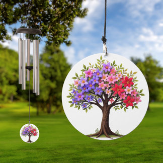 Colorful Flower Tree Wind Chime