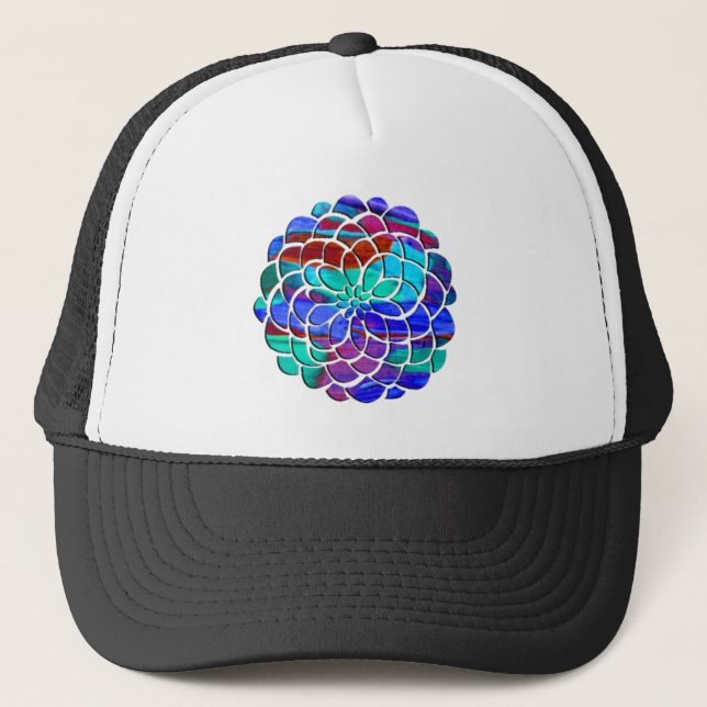 Colorful Flower Trucker Hat (Front)