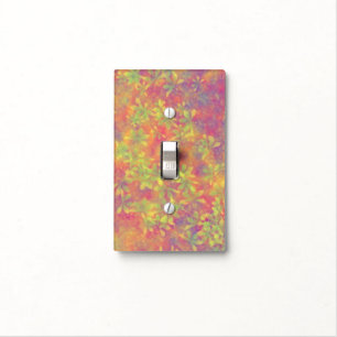 Colorful Flowered Double Switch Wall Plate