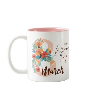 Colorful Flowers 8 March Happy Women's Day Mug