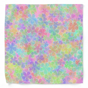 Colorful Flowers Abstract Template Elegant Modern Bandana
