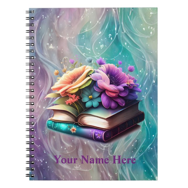 Colorful Flowers and Books (Front)