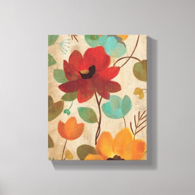 Colorful Flowers and Buds Canvas Print (Front)