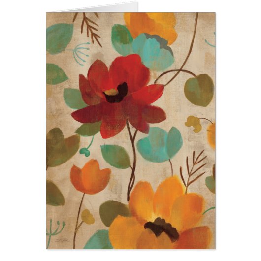 Colorful Flowers and Buds Cards (Front)