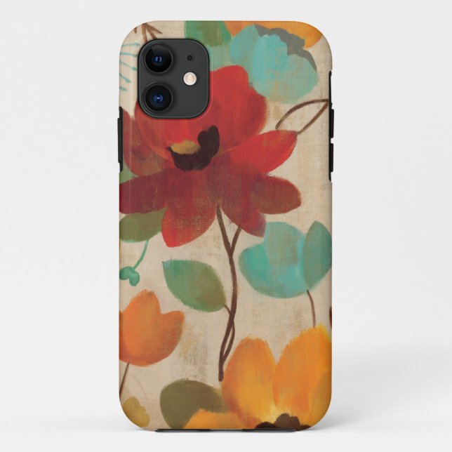 Colorful Flowers and Buds Case-Mate iPhone Case (Back)