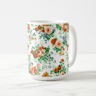 Colorful Flowers And Pink & Red Roses Coffee Mug
