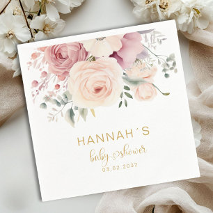 Colorful Flowers, Baby Shower Napkins