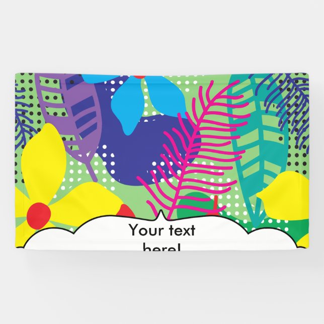 Colorful flowers background banner (Horizontal)