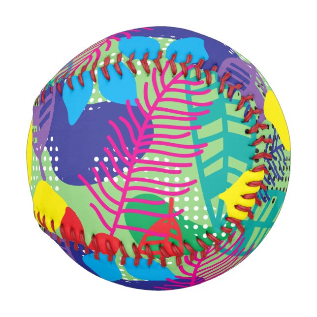 Colorful flowers background baseball (Front Right)