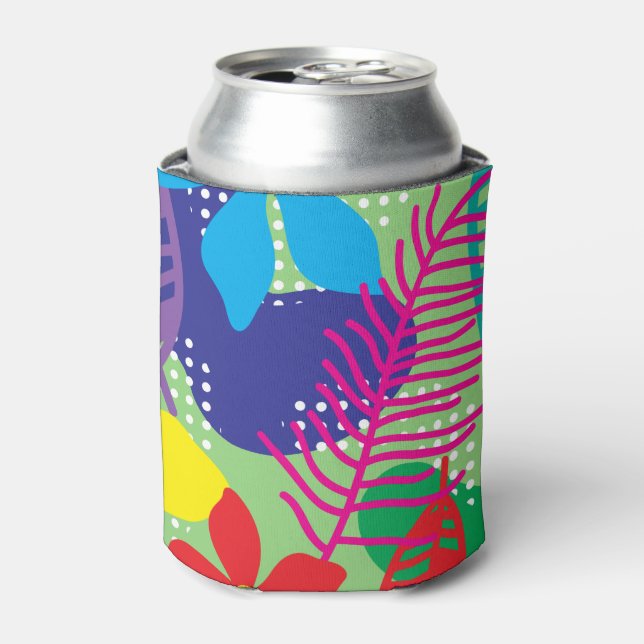 Colorful flowers background can cooler (Can Front)
