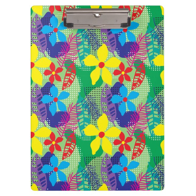 Colorful flowers background clipboard (Front)