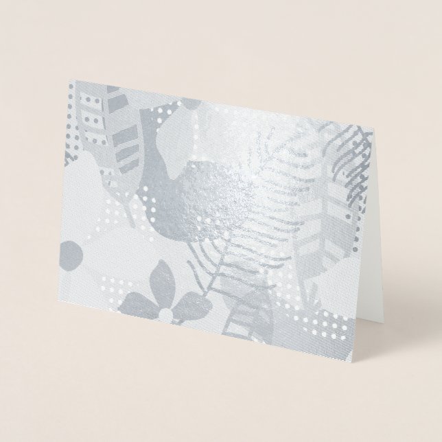 Colorful flowers background foil card (Front)