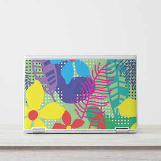 Colorful flowers background HP laptop skin