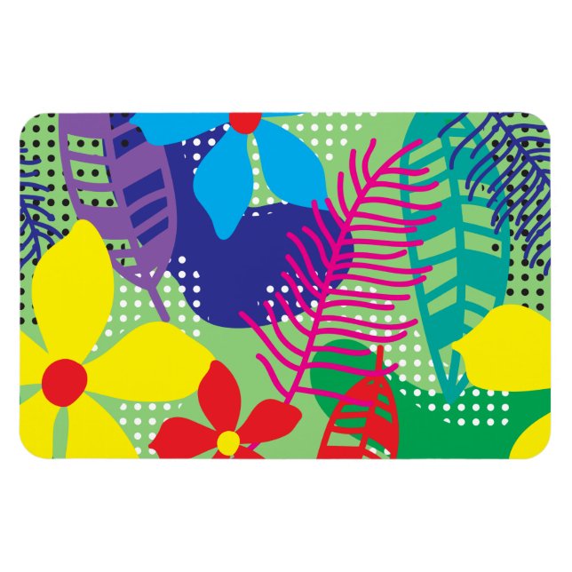Colorful flowers background magnet (Horizontal)