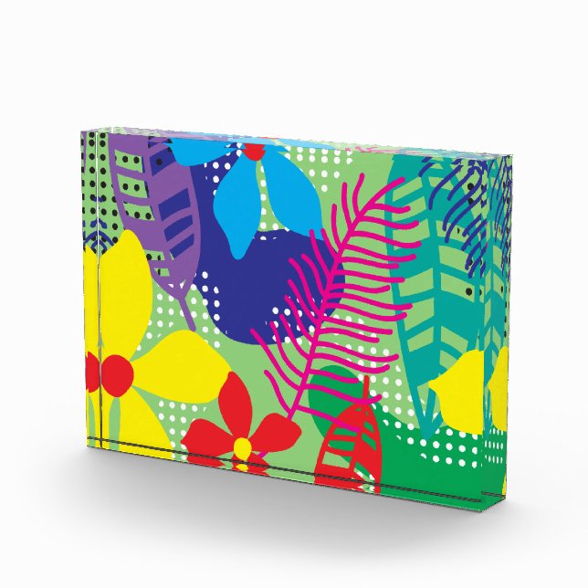 Colorful flowers background photo block (Right)