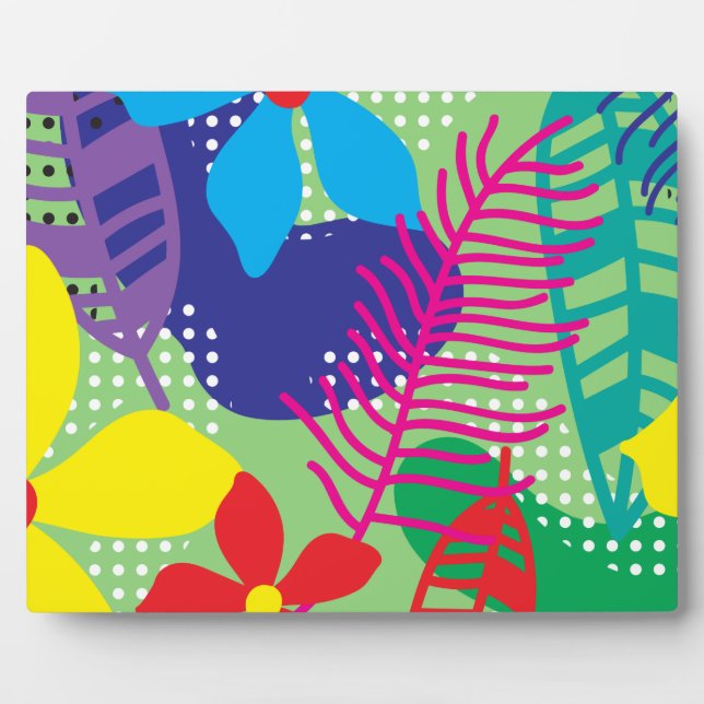 Colorful flowers background plaque (Front)