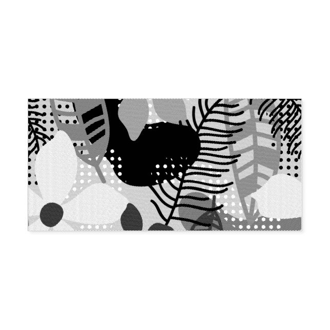 Colorful flowers background self-inking stamp (Design)