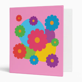 Colorful Flowers Binder