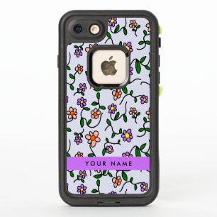 Colorful Flowers, Blue Background, Purple