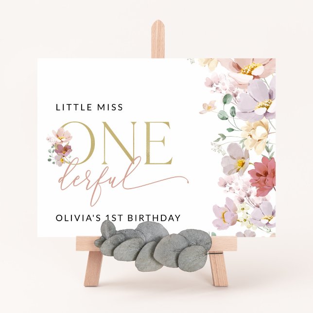 Colorful Flowers, Boho, First Birthday Welcome Poster (Creator Uploaded)
