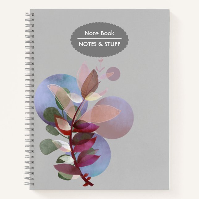 Colorful flowers boho Notebooks (Front)