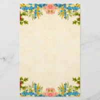 200 Stationery Writing Paper, with Cute Floral Designs Perfect for Notes or  Letter Writing - Violets