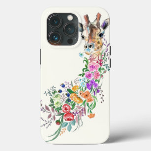 Colorful Flowers Bouquet Giraffe - Drawing  iPhone 13 Pro Case
