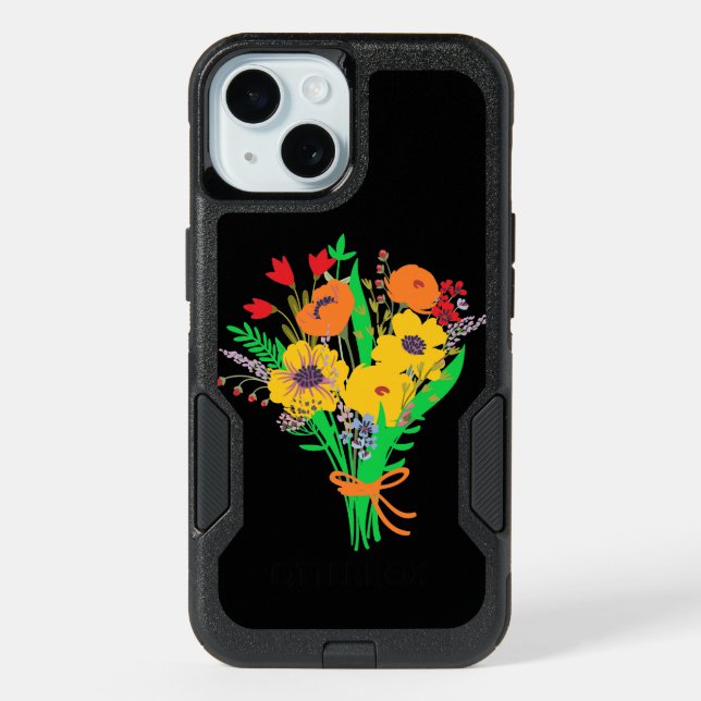 Colorful Flowers Bouquet  iPhone 15 Case (Back)