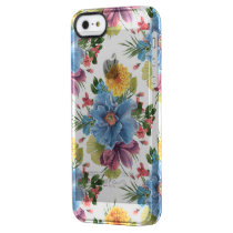 Colorful Flowers Bouquet Seamless Pattern GR4 Clear iPhone SE/5/5s Case