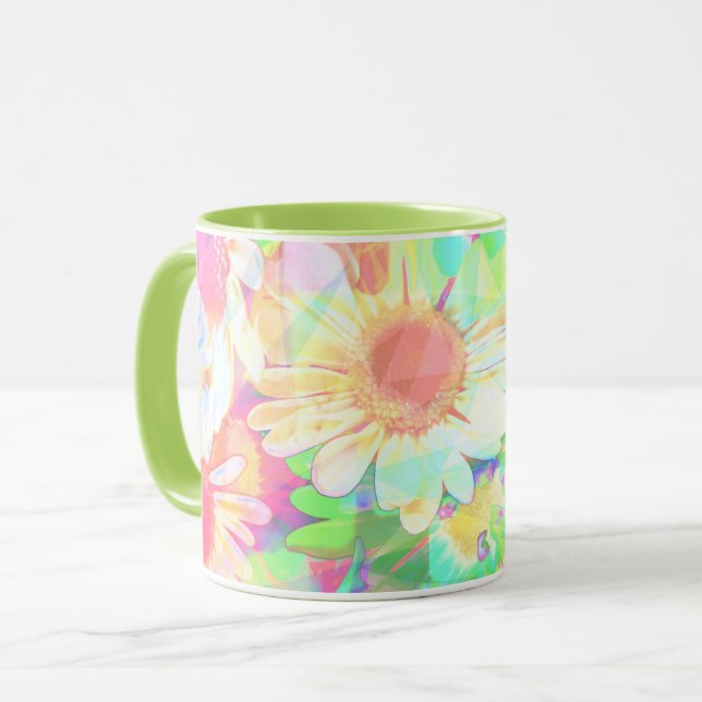 Colorful Flowers Bright Cheerful Mug (Front Left)