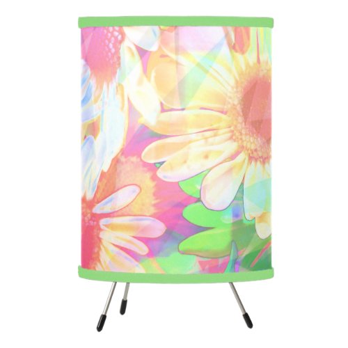 Colorful Flowers Bright Cheerful Tripod Lamp