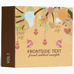 Colorful Flowers & Butterflies 3 Ring Binder