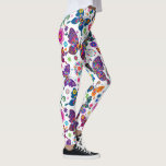 Colorful Flowers & Butterflies Leggings<br><div class="desc">Cool colorful retro flowers and butterflies seamless pattern.</div>